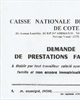 Demamde de prestations familiales